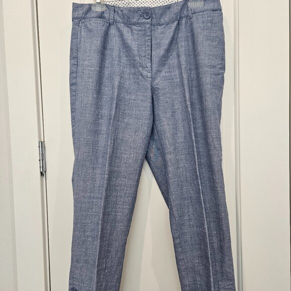 Talbot's Perfect Crop Summer Chambray Capris - Picture 1 of 5